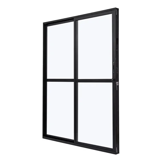 Porta De Aluminio Balcão 210x160cm 2 Folhas Com Vidro Wt Foto 1