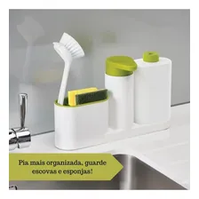 Porta Detergente Cozinha Com Esponja Pia Dispenser Suporte Foto mini 4