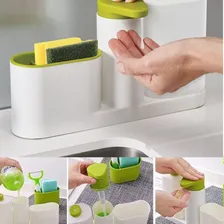 Porta Detergente Cozinha Com Esponja Pia Dispenser Suporte Foto mini 2
