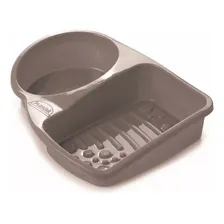 Porta Detergente E Bucha Compacto 2 Divis贸rias 18cm Cor Fendi Foto mini 1