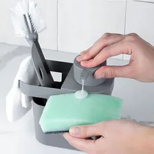 Porta Detergente Esponja Organizador Pia Rodinho De Pia Cor Cinza Foto mini 4