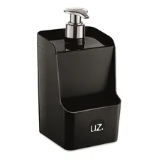 Porta Detergente Slim Com Suporte Para Esponja 500ml Preto Foto  mini 1
