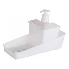 Porta Detergente Suporte Esponja Sabão Cozinha Branco Foto  mini 1