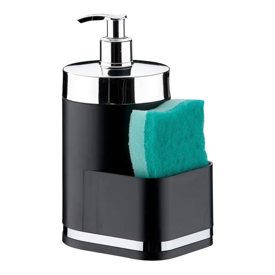 Porta Dispensador Detergente Escorredor Esponja 1254 Future Cor Preto Foto 1
