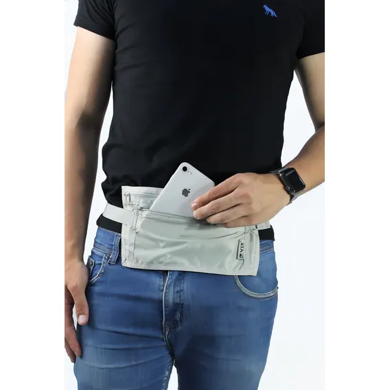 Porta Dólar Doleira Pochete Cinza Foto 1