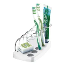 Porta Escova Dente Creme Dental Acess贸rio Banheiro Pia 1395 Foto mini 1