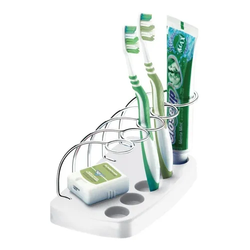 Porta Escova Dente Creme Dental Acess贸rio Banheiro Pia 1395 Foto 1