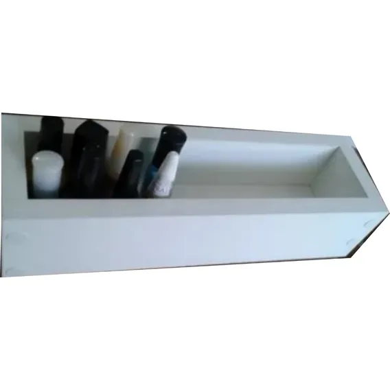 Porta Esmalte Mesa Manicure Mdf Branco Nicho Expositor Foto 1