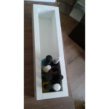 Porta Esmalte Mesa Manicure Mdf Branco Nicho Expositor Foto mini 4