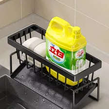 Porta Esponja Suporte De Bucha Detergente Para Pia Acess贸rios Cozinha Luuk Young 6024 Preto Foto mini 3