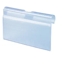 Porta Etiqueta Preços P/ Ganchos Pvc 5,5x4,5cm Cristal C/ 20 Foto mini 2