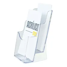 Porta Folheto Duplo Com Bolsas A6 Vertical 10x15cm AcrÃlico Store Foto mini 1