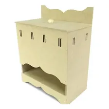 Porta Fralda De Passa Fita Kit Higiene Bebê - Mdf Crú Foto  mini 1