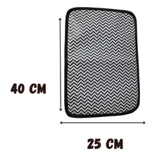 Porta Fralda Lenço Bebê Organizador Higiene Impermeável Cor chevron preto Foto mini 4