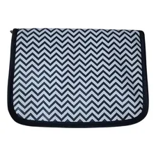Porta Fralda Lenço Bebê Organizador Higiene Impermeável Cor chevron preto Foto mini 1