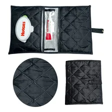 Porta Fraldas Lenço Umidecido Pomada Bebê Menino Menina Cor Preto Foto  mini 1