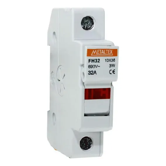 Porta FusÃvel 10x38mm 1 Polo 32 Amperes Indicador FusÃvel Foto 1