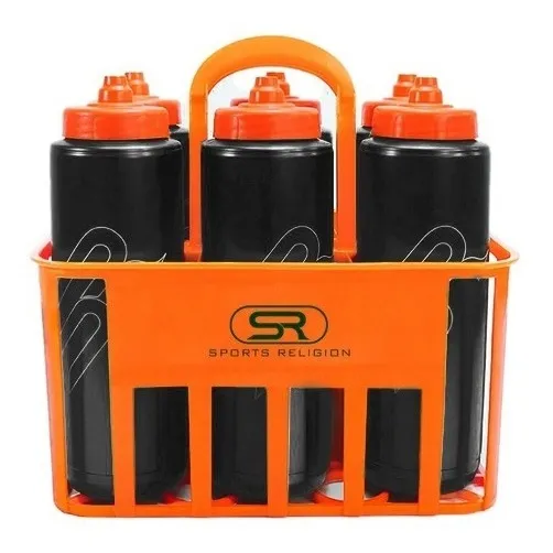 Porta Garrafas C/ Squeezes Bico Automático - Tipo Gatorade Cor Preto Foto 1