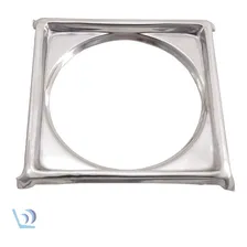 Porta Grelha Ralo Click 15x15 Quadrado Aço Inox Foto  mini 1