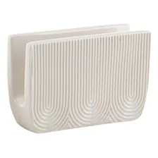 Porta Guardanapo Decorativo Enfeite Mesa Posta Cerâmica Cor Porta Guardanapo Branco Foto mini 1