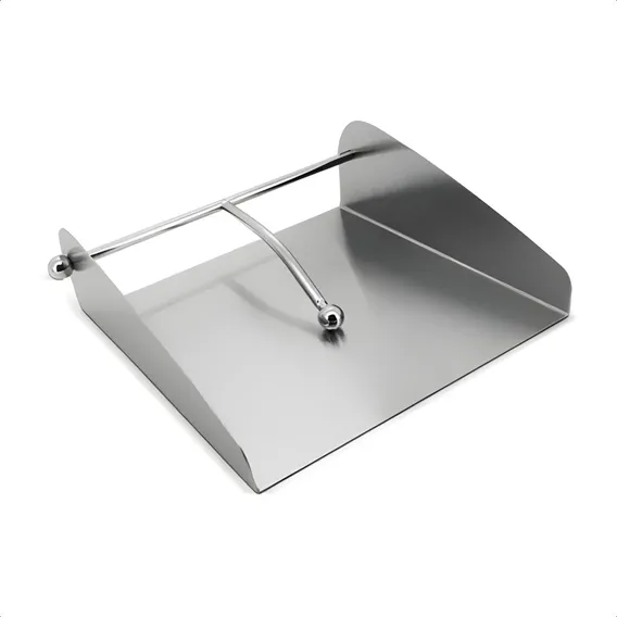 Porta Guardanapo Inox Mesa Papel Resistente Toalha Kit 2 Un Cor Prateado Foto 1