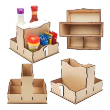 Porta Guardanapo Madeira Mdf Kit 10 Peças Foto mini 2