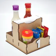 Porta Guardanapo Madeira Mdf Kit 10 Peças Foto mini 1