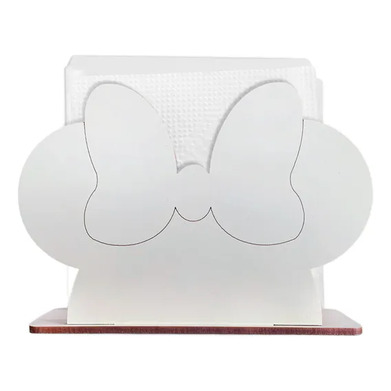 Porta Guardanapo Personagem Decoração Mdf 12cm Kit 30 Cor Branco Foto 1