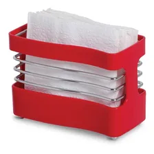 Porta Guardanapo Vermelho + Porta Papel Toalha Diamante Foto mini  2