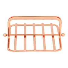 Porta Guardanapos Com Peso Rose Gold Em Aço Carbono Future Foto mini  2