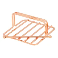 Porta Guardanapos Com Peso Rose Gold Em Aço Carbono Future Foto mini 4