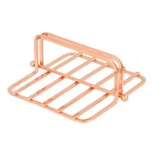 Porta Guardanapos Com Peso Rose Gold Em Aço Carbono Future Foto mini  3