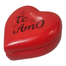 Porta Joia Em Formato De Coração Vermelho De Ceramica Te Amo Foto mini  3