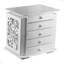 Porta Joias Grande Porta Bijuterias Caixa Para Joias Luxo Cor Branco Foto mini 4