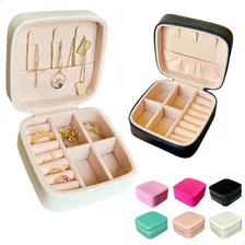 Porta Joias Portátil Organizador Bijouterias Estojo Viagem Cor Branco - Porta Joias Foto mini 1