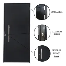 Porta Lambril De AlumÃnio 210 X 80cm Com Puxador Linha Foto mini 3