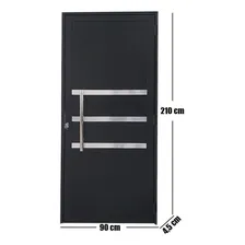 Porta Lambril De AlumÃnio 210 X 90cm Com Puxador E Friso Foto mini 4