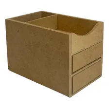 Porta Lápis Canetas Cartão Clips Escritório Mdf Organizador Foto mini 2