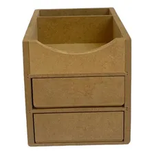 Porta Lápis Canetas Cartão Clips Escritório Mdf Organizador Foto mini 1