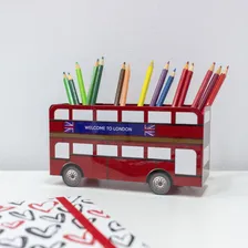 Porta-lápis Geguton Ônibus Londres - Vermelho Foto mini 2