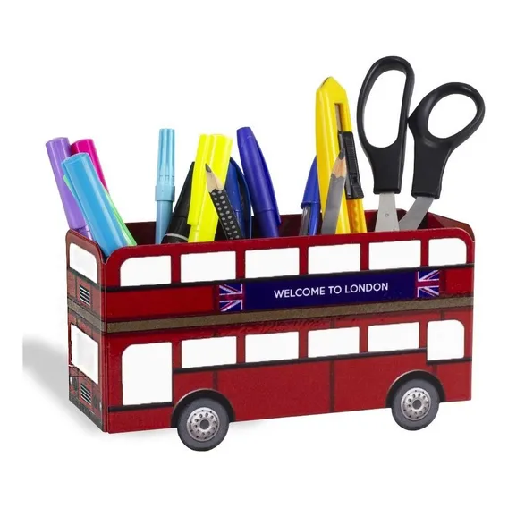 Porta-lápis Geguton Ônibus Londres - Vermelho Foto 1