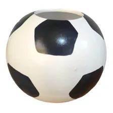 Porta Lápis Ou Vaso Formato De Bola Futebol Ceramica Foto mini  3