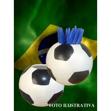 Porta Lápis Ou Vaso Formato De Bola Futebol Ceramica Foto mini  2