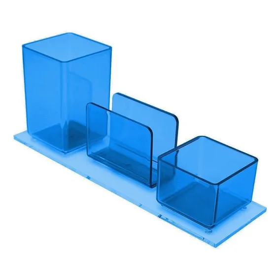 Porta Lápis/clips/lembrete Acrimet Azul 940.2 Foto 1