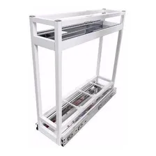 Porta Latas Óleo De Base Alumínio Branco Jomer 9352 Cor Alumínio/branco Foto  mini 1