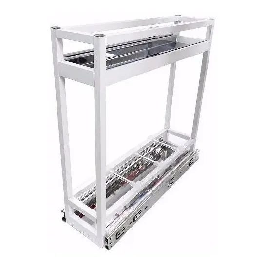 Porta Latas Óleo De Base Alumínio Branco Jomer 9352 Cor Alumínio/branco Foto 1
