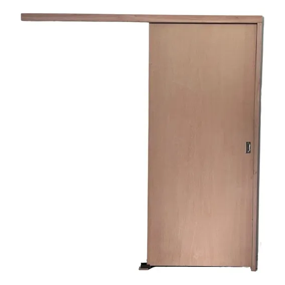 Porta Lisa Correr Completa Com Kit 210x82 Cor Nude Foto 1