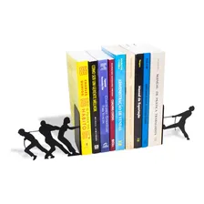 Porta Livros Aparador Suporte Organizador Cabo De Guerra Cor Preto Foto mini 1