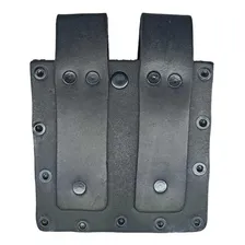 Porta Magazine carregador Pistola Duplo De Couro Cintura Cor Preto Foto mini  2