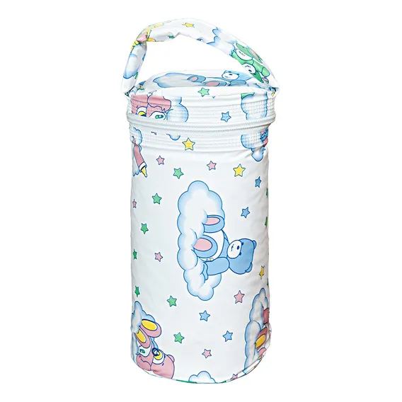 Porta Mamadeira Garrafinha Térmico Infantil Bebe Cor Nuvem Foto 1